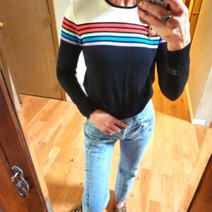 Retro vintage rainbow sweater